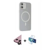 MARSİLYAN™- iPhone 11 Kılıf Çekirdek Modern Prime - Siyah 3D Antistatik Seramik Nano Ekran Koruyucu + Raze Metal Kamera Lens - SH