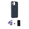 MARSİLYAN™- iPhone 11 Kılıf Çekirdek Modern Prime - Siyah 6D Antistatik Mat Seramik Hayalet Nano Ekran Koruyucu + Raze Metal Kamera Lens - MR