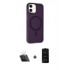MARSİLYAN™- iPhone 11 Kılıf Çekirdek Modern Prime - Siyah 6D Antistatik Mat Seramik Hayalet Nano Ekran Koruyucu + Kamera Lens Koruma Cam - SF