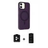 MARSİLYAN™- iPhone 11 Kılıf Çekirdek Modern Prime - Siyah 6D Antistatik Mat Seramik Hayalet Nano Ekran Koruyucu + PVD Metal Kamera Lens - TU