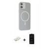 MARSİLYAN™- iPhone 11 Kılıf Çekirdek Modern Prime - Siyah 6D Antistatik Mat Seramik Hayalet Nano Ekran Koruyucu + Renkli Kamera Lens Koruma Cam - SI