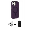 MARSİLYAN™- iPhone 11 Kılıf Çekirdek Modern Prime - Siyah 6D Antistatik Mat Seramik Hayalet Nano Ekran Koruyucu + Raze Metal Kamera Lens - GS