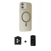 MARSİLYAN™- iPhone 11 Kılıf Çekirdek Modern Prime - Siyah 6D Antistatik Mat Seramik Hayalet Nano Ekran Koruyucu + PVD Metal Kamera Lens - SH