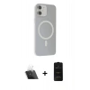 MARSİLYAN™- iPhone 11 Kılıf Çekirdek Modern Prime - Siyah 6D Antistatik Mat Seramik Hayalet Nano Ekran Koruyucu + Kamera Lens Koruma Cam - SF