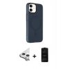 MARSİLYAN™- iPhone 11 Kılıf Çekirdek Modern Prime - Siyah 6D Antistatik Mat Seramik Hayalet Nano Ekran Koruyucu + Raze Metal Kamera Lens - GS