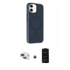 MARSİLYAN™- iPhone 11 Kılıf Çekirdek Modern Prime - Siyah 6D Antistatik Mat Seramik Hayalet Nano Ekran Koruyucu + Pers Alüminyum Kamera Lens - LT