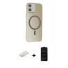 MARSİLYAN™- iPhone 11 Kılıf Çekirdek Modern Prime - Siyah 6D Antistatik Mat Seramik Hayalet Nano Ekran Koruyucu + Renkli Kamera Lens Koruma Cam - TU