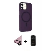 MARSİLYAN™- iPhone 11 Kılıf Çekirdek Modern Prime - Siyah 6D Antistatik Mat Seramik Hayalet Nano Ekran Koruyucu + Raze Metal Kamera Lens - SH