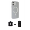 MARSİLYAN™- iPhone 11 Kılıf Çekirdek Modern Prime - Siyah 6D Antistatik Mat Seramik Hayalet Nano Ekran Koruyucu + PVD Metal Kamera Lens - TU