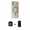 MARSİLYAN™- iPhone 11 Kılıf Çekirdek Modern Prime - Siyah 6D Antistatik Mat Seramik Hayalet Nano Ekran Koruyucu + PVD Metal Kamera Lens - TU