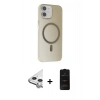 MARSİLYAN™- iPhone 11 Kılıf Çekirdek Modern Prime - Siyah 6D Antistatik Mat Seramik Hayalet Nano Ekran Koruyucu + Raze Metal Kamera Lens - GS