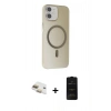 MARSİLYAN™- iPhone 11 Kılıf Çekirdek Modern Prime - Siyah 6D Antistatik Mat Seramik Hayalet Nano Ekran Koruyucu + Pers Alüminyum Kamera Lens - GD