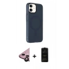 MARSİLYAN™- iPhone 11 Kılıf Çekirdek Modern Prime - Siyah 6D Antistatik Mat Seramik Hayalet Nano Ekran Koruyucu + Raze Metal Kamera Lens - SH