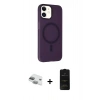 MARSİLYAN™- iPhone 11 Kılıf Çekirdek Modern Prime - Siyah 6D Antistatik Mat Seramik Hayalet Nano Ekran Koruyucu + Pers Alüminyum Kamera Lens - YL