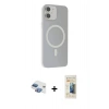MARSİLYAN™- iPhone 11 Kılıf Çekirdek Modern Prime - Siyah 6D Mat Seramik Hayalet Nano Ekran Koruyucu + Pers Alüminyum Kamera Lens - GI