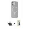 MARSİLYAN™- iPhone 11 Kılıf Çekirdek Modern Prime - Siyah 6D Mat Seramik Hayalet Nano Ekran Koruyucu + Kamera Lens Koruma Cam - SF