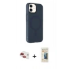 MARSİLYAN™- iPhone 11 Kılıf Çekirdek Modern Prime - Siyah 6D Mat Seramik Hayalet Nano Ekran Koruyucu + Kırmızı Pers Alüminyum Kamera Lens