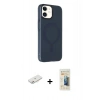 MARSİLYAN™- iPhone 11 Kılıf Çekirdek Modern Prime - Siyah 6D Mat Seramik Hayalet Nano Ekran Koruyucu + Renkli Kamera Lens Koruma Cam - PE