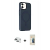 MARSİLYAN™- iPhone 11 Kılıf Çekirdek Modern Prime - Siyah 6D Mat Seramik Hayalet Nano Ekran Koruyucu + Pers Alüminyum Kamera Lens - YL