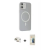 MARSİLYAN™- iPhone 11 Kılıf Çekirdek Modern Prime - Siyah 6D Mat Seramik Hayalet Nano Ekran Koruyucu + Pers Alüminyum Kamera Lens - GD