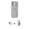 MARSİLYAN™- iPhone 11 Kılıf Çekirdek Modern Prime - Siyah 6D Mat Seramik Hayalet Nano Ekran Koruyucu + Pers Alüminyum Kamera Lens - YL