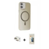 MARSİLYAN™- iPhone 11 Kılıf Çekirdek Modern Prime - Siyah 6D Mat Seramik Hayalet Nano Ekran Koruyucu + Pers Alüminyum Kamera Lens - GD
