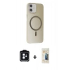 MARSİLYAN™- iPhone 11 Kılıf Çekirdek Modern Prime - Siyah 6D Mat Seramik Hayalet Nano Ekran Koruyucu + PVD Metal Kamera Lens - MI
