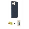 MARSİLYAN™- iPhone 11 Kılıf Çekirdek Modern Prime - Siyah 6D Mat Seramik Hayalet Nano Ekran Koruyucu + Rainbow Kamera Lens Koruma Cam - KI