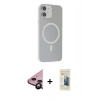 MARSİLYAN™- iPhone 11 Kılıf Çekirdek Modern Prime - Siyah 6D Mat Seramik Hayalet Nano Ekran Koruyucu + Raze Metal Kamera Lens - SH