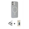 MARSİLYAN™- iPhone 11 Kılıf Çekirdek Modern Prime - Siyah 6D Mat Seramik Hayalet Nano Ekran Koruyucu + Raze Metal Kamera Lens - GS