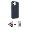MARSİLYAN™- iPhone 11 Kılıf Çekirdek Modern Prime - Siyah 6D Mat Seramik Hayalet Nano Ekran Koruyucu + Raze Metal Kamera Lens - SH