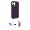 MARSİLYAN™- iPhone 11 Kılıf Çekirdek Modern Prime - Siyah Bilvis 3D Cam Ekran Koruyucu + Pers Alüminyum Kamera Lens - GI