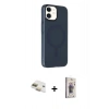 MARSİLYAN™- iPhone 11 Kılıf Çekirdek Modern Prime - Siyah Bilvis 3D Cam Ekran Koruyucu + Gold Pers Alüminyum Kamera Lens