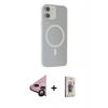 MARSİLYAN™- iPhone 11 Kılıf Çekirdek Modern Prime - Siyah Bilvis 3D Cam Ekran Koruyucu + Raze Metal Kamera Lens - SH