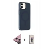 MARSİLYAN™- iPhone 11 Kılıf Çekirdek Modern Prime - Siyah Bilvis 3D Cam Ekran Koruyucu + Raze Metal Kamera Lens - SH