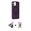 MARSİLYAN™- iPhone 11 Kılıf Çekirdek Modern Prime - Siyah Bilvis 3D Cam Ekran Koruyucu + Raze Metal Kamera Lens - SH