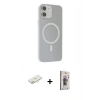 MARSİLYAN™- iPhone 11 Kılıf Çekirdek Modern Prime - Siyah Bilvis 3D Cam Ekran Koruyucu + Renkli Kamera Lens Koruma Cam - SI