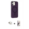MARSİLYAN™- iPhone 11 Kılıf Çekirdek Modern Prime - Siyah Bilvis 3D Mat Cam Ekran Koruyucu + Pers Alüminyum Kamera Lens - GD