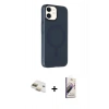 MARSİLYAN™- iPhone 11 Kılıf Çekirdek Modern Prime - Siyah Bilvis 3D Mat Cam Ekran Koruyucu + Pers Alüminyum Kamera Lens - GD