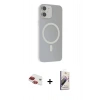 MARSİLYAN™- iPhone 11 Kılıf Çekirdek Modern Prime - Siyah Bilvis 3D Mat Cam Ekran Koruyucu + Pers Alüminyum Kamera Lens - KI