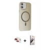 MARSİLYAN™- iPhone 11 Kılıf Çekirdek Modern Prime - Siyah Bilvis 3D Mat Cam Ekran Koruyucu + Pers Alüminyum Kamera Lens - KI