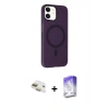 MARSİLYAN™- iPhone 11 Kılıf Çekirdek Modern Prime - Siyah Bilvis 5in1 3D Magic Cam Ekran Koruyucu + Pers Alüminyum Kamera Lens - GD