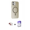 MARSİLYAN™- iPhone 11 Kılıf Çekirdek Modern Prime - Siyah Bilvis 5in1 3D Magic Cam Ekran Koruyucu + Pers Alüminyum Kamera Lens - KI