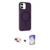 MARSİLYAN™- iPhone 11 Kılıf Çekirdek Modern Prime - Siyah Bilvis 5in1 3D Magic Cam Ekran Koruyucu + Pers Alüminyum Kamera Lens - KI