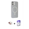 MARSİLYAN™- iPhone 11 Kılıf Çekirdek Modern Prime - Siyah Bilvis 5in1 3D Magic Cam Ekran Koruyucu + Pers Alüminyum Kamera Lens - KI