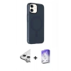 MARSİLYAN™- iPhone 11 Kılıf Çekirdek Modern Prime - Siyah Bilvis 5in1 3D Magic Cam Ekran Koruyucu + Raze Metal Kamera Lens - GS