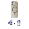 MARSİLYAN™- iPhone 11 Kılıf Çekirdek Modern Prime - Siyah Bilvis 5in1 3D Magic Cam Ekran Koruyucu + Raze Metal Kamera Lens - MR