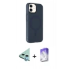 MARSİLYAN™- iPhone 11 Kılıf Çekirdek Modern Prime - Siyah Bilvis 5in1 3D Magic Cam Ekran Koruyucu + Raze Metal Kamera Lens - MI