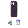 MARSİLYAN™- iPhone 11 Kılıf Çekirdek Modern Prime - Siyah Bilvis 5in1 3D Magic Cam Ekran Koruyucu + Raze Metal Kamera Lens - MI