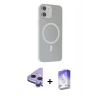 MARSİLYAN™- iPhone 11 Kılıf Çekirdek Modern Prime - Siyah Bilvis 5in1 3D Magic Cam Ekran Koruyucu + Raze Metal Kamera Lens - MR